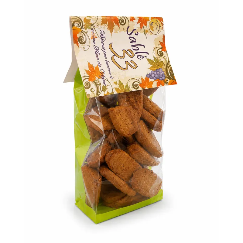 Le sachet de Sable 33 - 240g | Les sablés 33 Les Noisettines du Médoc
